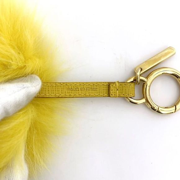 Fendi Bag Charm ec-20971 Yellow Fur GP FENDI Key Ring Holder Men's Women's Ac... - Picture 6 of 6